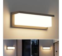 Coinmit 36W LED Luce da parete per esterni, 3000K, 3500lm, IP65 Lampada da parete impermeabile, Applique moderna per interni ed esterni, balcone, patio e così via.antracite