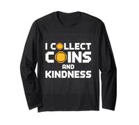 Coins and Kindness Gamer Kids Pixel Maglia a Manica