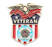 Coins For Anything Inc. Spilla da bavero veterano della guardia costiera degli Stati Uniti, spilla da balia, spilla veterana USCG Veteran Pins - Vet Owned Company! Prodotto con licenza ufficiale