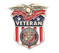 Coins For Anything, Inc USMC Veteran Lapel Pin - US Marine Corps Veterans Hat Pin - Marine Corps Veteran Owned Company! Prodotto con licenza ufficiale