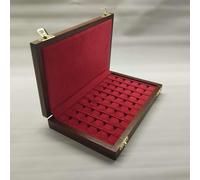 Coins&More Astuccio per gemme e pietre preziose 50 scomparti, custodia in legno con velluto, made in Italy artigianale, numerata e certificata