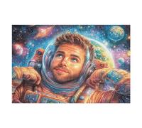Coinvolgente Astronaut Space Fantasy Wild Nature Rural Puzzle 1000 Pezzi Per Adulti Divertente Stimolante E Rilassante Perfetto Per Attività Familiari 1000 PCS（75x50cm）