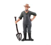 Coinvolgenti statuette di pastore e contadino per scenari di modellini di treno dipinte a mano (ZQ375)