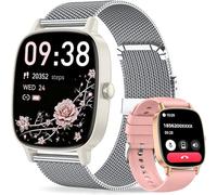 coioc Smartwatch Donna,2 Cinturini,Risposta/Effettuazione Chiamate,Schermo Ultra Nitido1.85'' HD,Fitness Tracker Frequenza Cardiaca/Sonno/SpO2,Compatibile IOS/Android,120+Modalità Sportive,IP68