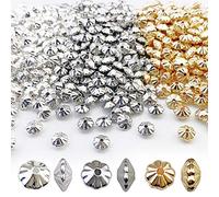 COIRIS 600 pezzi 3 colori corrugati piattini intermedi perline 6 mm oro argento rodiato metallo sciolto perline per braccialetti collane orecchini gioielli gioielli (RT-CCB2)