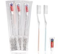 Coiros - Spazzolino Monouso, 100 Spazzolini Monouso con tubetto Dentifricio Confezionati Singolarmente per hotel, BNB, Campeggio (100 Pezzi)