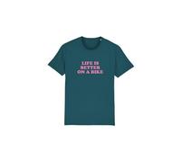 Cois life is better on a bike unisex t shirt green
