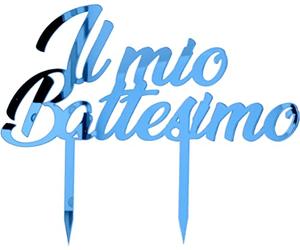 coiso Cake Topper in PLEXI Il Mio Battesimo Colore A Scelta Dimensione 18 CM X 14 CM