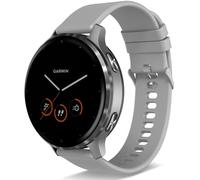 Coiwxmoi 18mm Cinturino per Garmin Vivoactive 4S / Venu 3S / Venu 2S / Forerunner 265S / 255S / 255S Music/Vivomove 3S, Sportivi Regolabile Cinturini Morbido Silicone Ricambio per Uomo Donna, Grigio