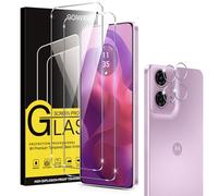 Coiwxmoi 2 Pezzi Vetro Temperato per Motorola Moto G24 5G/G24 Power Pellicola Protettiva con 2 Protezione Fotocamera Durezza 9H Anti-Graffio Anti-impronte Trasparente Senza Bolle Vetrino