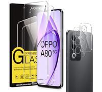 Coiwxmoi 4 Pezzi Vetro Temperato per OPPO A80 5G 6,67", 2 Pezzi Pellicola Protettiva Vetro Temperato e 2 Pezzi Protezione Fotocamera, Ultra Trasparente, Ultra Resistente, Durezza 9H, Senza Bolle