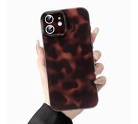 Coiwxmoi Cover per iPhone 12, Classica Aesthetic Leopardata Motivo Custodia per Donne e Ragazze, Ultra Morbida Sottile Silicone Antiurto AntiGraffio TPU Bumper Protettiva Case, Ambra Gialla