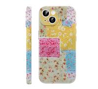 Coiwxmoi Cover per iPhone 13 Collage Fiori, Aesthetic Motivi Disegno, Glitter Silicone Custodia Autunno per Ragazza Donne, Antiurto Anticaduta Protettiva Case per iPhone13 6,1", Moda Flower