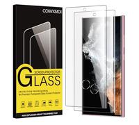 Coiwxmoi Vetro Temperato per Samsung Galaxy S22 Ultra 5G Pellicola Protettiva 2 Pezzi Durezza 9H Anti-Graffio Anti-impronte Ultra Trasparente Senza Bolle Vetrino Protezione Schermo
