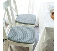 Cojines para Silla (4 unidades, con lazos y funda extraíble). Funda lavable a máquina para cocina, Sala, Patio, jardín y terraza.
