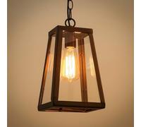 COJJ Lampada a sospensione Lampada a sospensione for esterno Lampada da parete vintage retrò IP44 in ferro industriale + vetro Lampada da esterno a pioggia impermeabile for padiglione impermeabile V