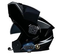 Cokeco Bluetooth Casco Moto Modulare Microfono Auricolare con Altoparlante Incorporato Unisex con Doppia Visiera Parasole Casco Anticollisione per Moto Integrale Approvato DOT/ECE 55-62CM