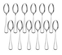 CoKeeSun 12 Pezzi Cucchiaini da Caffè, 12.5cm Cucchiaino da Tè in Acciaio Inox, Cucchiaini per Caffe, Dessert, Gelato, Argento, Lucida a Specchio, Lavabile in Lavastoviglie, per Ristorante Casa