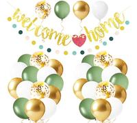 CoKeeSun Benvenuto per la casa, Welcome Home, Ghirlanda di palloncini con scritta in lingua inglese "Benvenuto" per inaugurazione della casa, festa