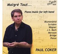 paul coker - j.s. bach - brahms - piano music for left hand