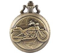 CokinkiDs Orologio da taschino da uomo, con incisione, regalo per testimone, usero, sposo, bomboniere, compleanno, San Valentino, laurea, festa del papà, Motocicletta, Retrò