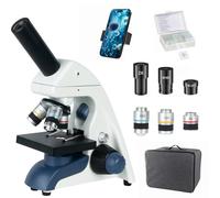 CokiOptico Microscopi monoculari composti professionali per adulti, bambini 8-12 e studenti | Ingrandimento 40X-2000X per laboratorio e casa microscopio con supporto per telefono, set completo di