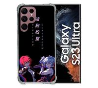 Cokitec Cover in vetro temperato per Samsung Galaxy S23 Ultra Manga Assassination Classroom Duo