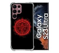 Cokitec Cover in vetro temperato per Samsung Galaxy S23 Ultra Manga Fullmetal Alchemist Logo