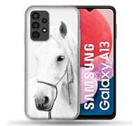 Cokitec Cover per Samsung Galaxy A13 Animal - Cavallo in cristallo, multicolore