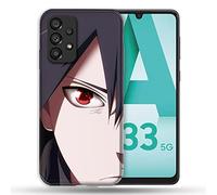 Cokitec Cover per Samsung Galaxy A33 5G Manga Naruto Sasuke Viso Multicolore