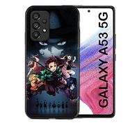 Cokitec Cover per Samsung Galaxy A53 5G Manga Demon Slayer Nero Multicolore