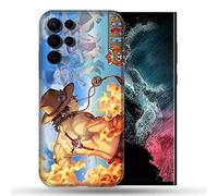 Cokitec Cover per Samsung Galaxy S22 Ultra Manga One Piece Ace Color Multicolore