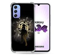 Cokitec Cover rinforzata in vetro temperato per Samsung Galaxy A34 5G Manga Naruto Sage