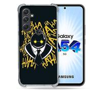 Cokitec Cover rinforzata in vetro temperato per Samsung Galaxy A54 5G Manga Assassination Classroom Kuro Nero