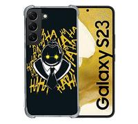 Cokitec Cover rinforzata in vetro temperato per Samsung Galaxy S23 Manga Assassination Classroom Kuro Nero