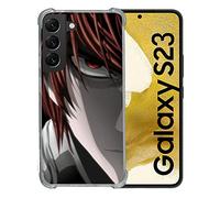 Cokitec Cover rinforzata in vetro temperato per Samsung Galaxy S23 Manga Death Note Kira