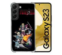 Cokitec Cover rinforzata in vetro temperato per Samsung Galaxy S23 Manga Fairy Tail Logo Team