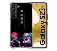 Cokitec Cover rinforzata in vetro temperato per Samsung Galaxy S23 Plus Manga Assassination Classroom Duo