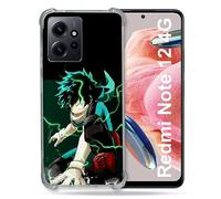 Cokitec Cover rinforzata in vetro temperato per Xiaomi Redmi Note 12 4G Manga My Hero Academia Deku