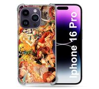 Cokitec Cover rinforzata per Apple Iphone 16 Pro Manga One Piece Nakama