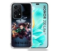 Cokitec Cover rinforzata per Honor 200 Lite 5G Manga Demon Slayer Nero