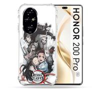 Cokitec Cover rinforzata per Honor 200 Pro 5G Manga Demon Slayer Bianco
