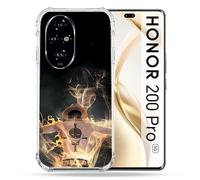 Cokitec Cover rinforzata per Honor 200 Pro 5G Manga One Piece Ace Nero
