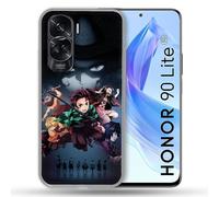 Cokitec Cover rinforzata per Honor 90 Lite 5G Manga Demon Slayer Nero
