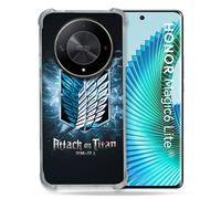 Cokitec Cover rinforzata per Honor Magic 6 Lite 5G Manga Attacco Titans Nero