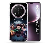 Cokitec Cover rinforzata per Honor Magic 7 Lite 5G Manga Demon Slayer Nero