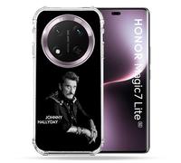 Cokitec Cover rinforzata per Honor Magic 7 Lite 5G Musica Johnny Hallyday Nero