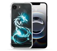 Cokitec Cover rinforzata per iPhone 16e Fantastica Drago Blu