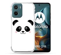 Cokitec Cover rinforzata per Motorola G05 / E15 Animal Panda Bianco
