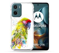 Cokitec Cover rinforzata per Motorola G05 / E15 Animal Pappagallo Giallo